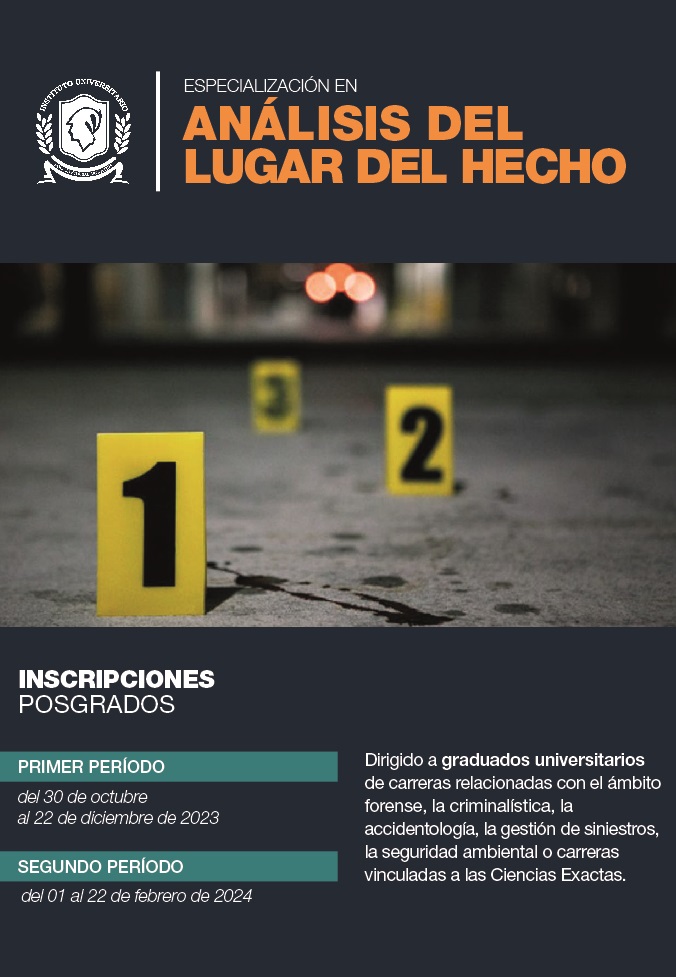 ESPECIALIZACIÓN EN ANÁLISIS DEL LUGAR DEL HECHO . IUPFA