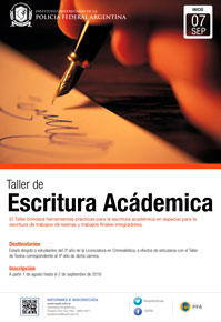 TALLER DE ESCRITURA ACADÉMICA | PARA ESTUDIANTES AVANZADOS