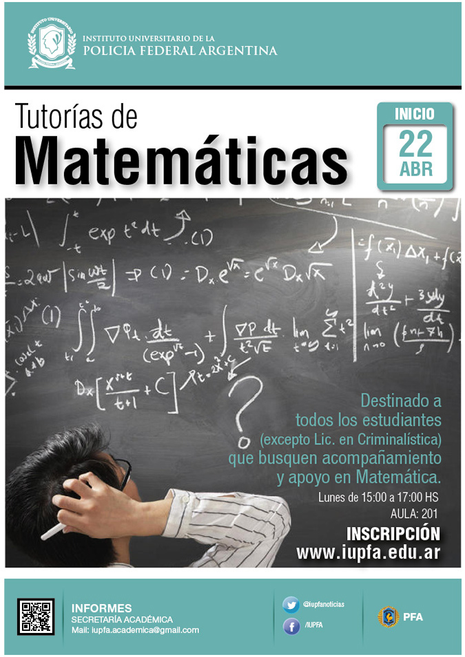 22 DE ABRIL . TUTORÍA DE MATEMÁTICA . IUPFA