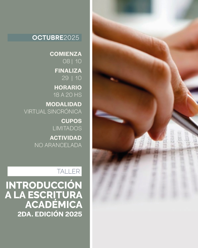 TALLER INTRODUCCIÓN A LA ESCRITURA ACADÉMICA (SEGUNDA EDICIÓN 2025) - IUPFA