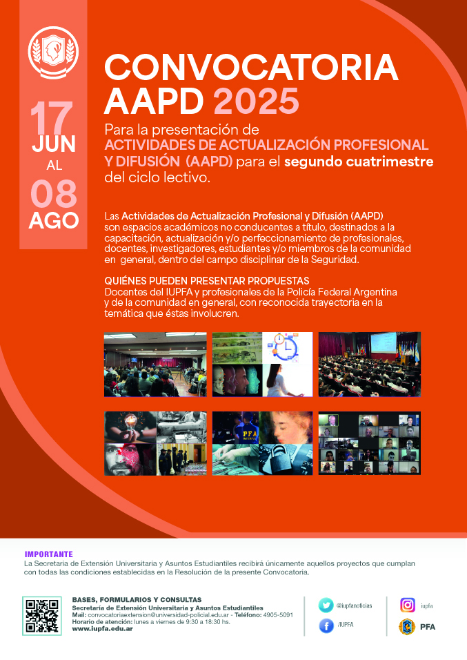 CONVOCATORIA AAPD - IUPFA