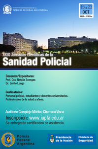 15 DE OCTUBRE . XXIX JORNADAS CIENTÍFICAS DE LA SANIDAD POLICIAL